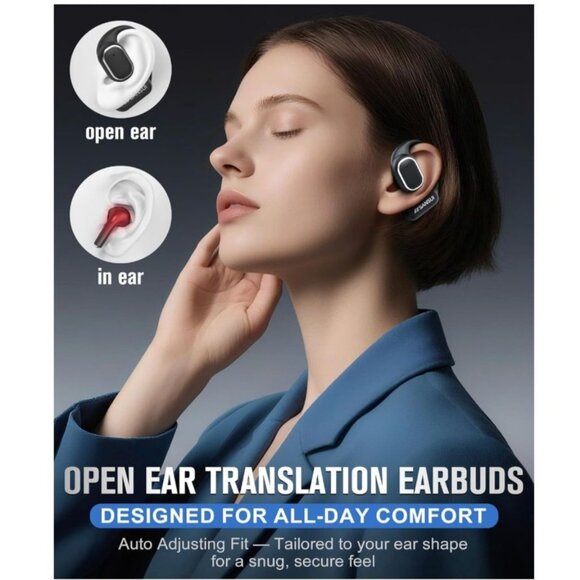 AI Translation Earbuds Real Time 144 Languages 60H Translator Ear Buds Bluetooth - Picture 4 of 8